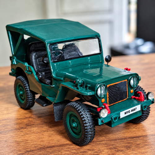 streetcandy-3d-printed-indian-automobile-collectable- -Green-Mahendra-Jeep-MYO-4687
