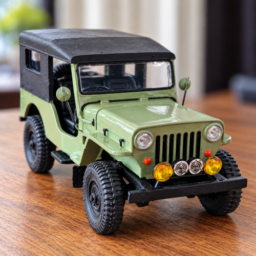streetcandy-3d-printed-indian-automobile-collectable- -Olive-Green-Mahendra-Jeep